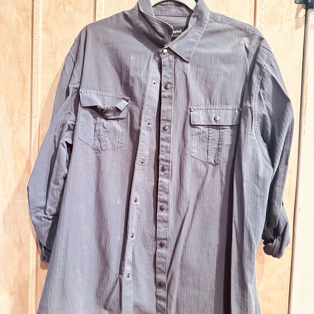 J Campbell Los Angeles Button Shirt Gray XL